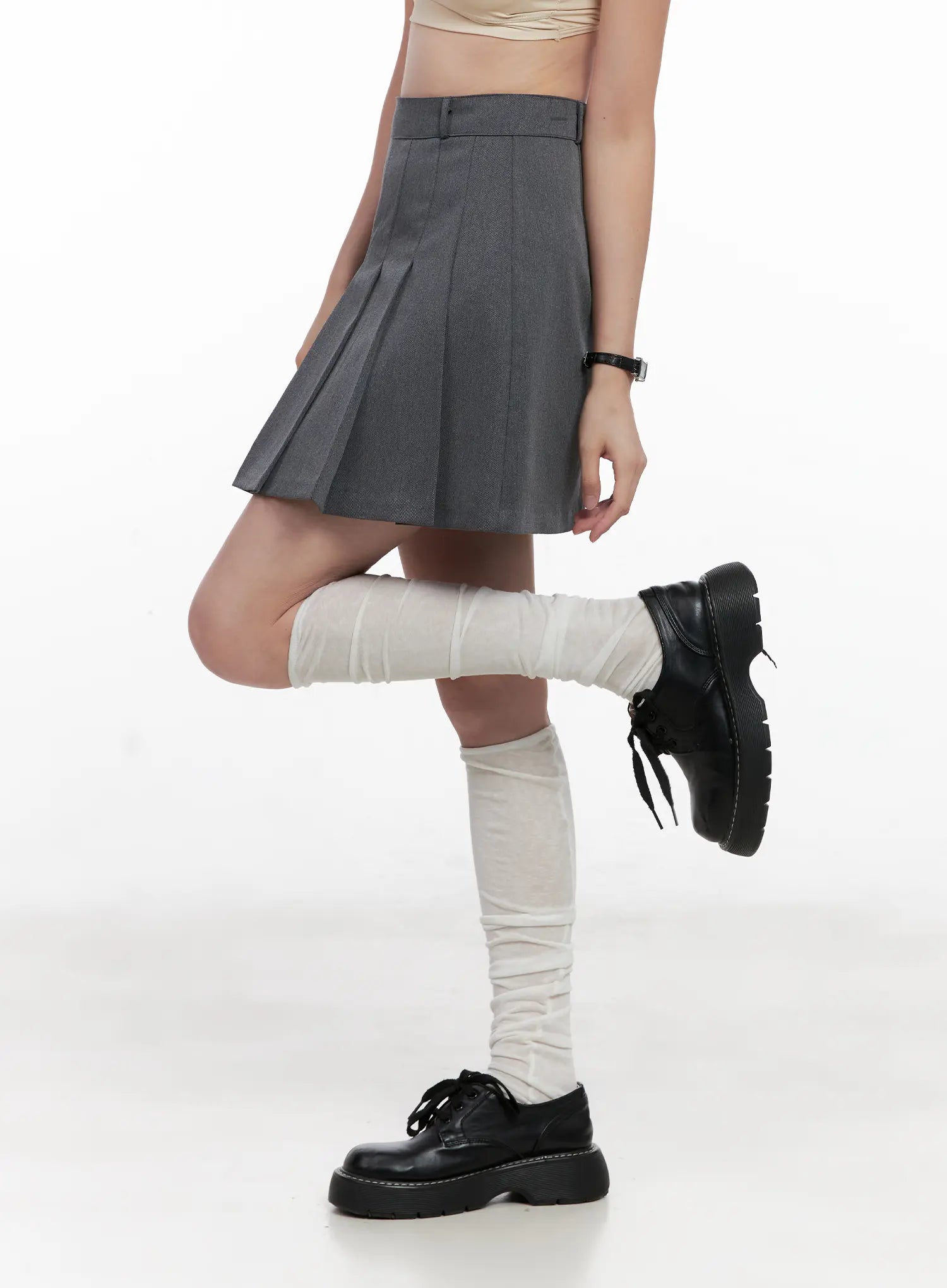 Classic Pleated Mini A-Line Skirt CL524