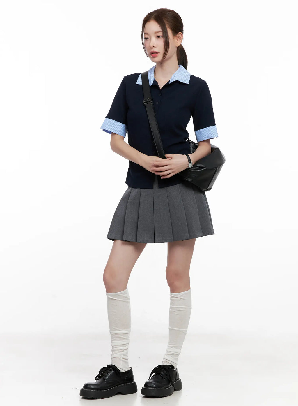 Classic Pleated Mini A-Line Skirt CL524